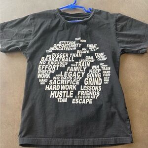 Bigger than Basketball Black Graphic Kids T-Shirt